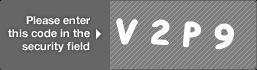captcha code for visual authentication  letter V number 2 letter P number 9