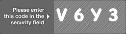 captcha code for visual authentication  letter V number 6 letter Y number 3