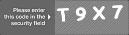 captcha code for visual authentication  letter T number 9 letter X number 7