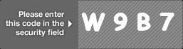 captcha code for visual authentication  letter W number 9 letter B number 7