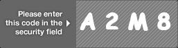 captcha code for visual authentication  letter A number 2 letter M number 8