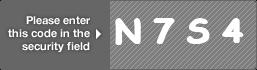 captcha code for visual authentication  letter N number 7 letter S number 4