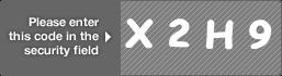 captcha code for visual authentication  letter X number 2 letter H number 9