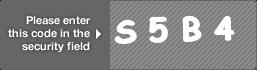 captcha code for visual authentication  letter S number 5 letter B number 4