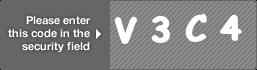 captcha code for visual authentication  letter V number 3 letter C number 4