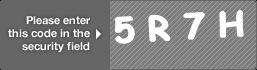 captcha code for visual authentication  number 5 letter R number 7 letter H