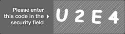 captcha code for visual authentication  letter U number 2 letter E number 4