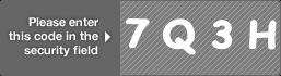 captcha code for visual authentication  number 7 letter Q number 3 letter H