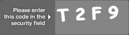 captcha code for visual authentication  letter T number 2 letter F number 9