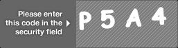 captcha code for visual authentication  letter P number 5 letter A number 4