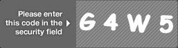captcha code for visual authentication  letter G number 4 letter W number 5