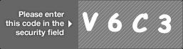 captcha code for visual authentication  letter V number 6 letter C number 3