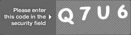 captcha code for visual authentication  letter Q number 7 letter U number 6