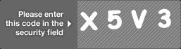 captcha code for visual authentication  letter X number 5 letter V number 3