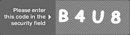 captcha code for visual authentication  letter B number 4 letter U number 8