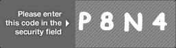 captcha code for visual authentication  letter P number 8 letter N number 4