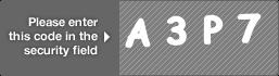 captcha code for visual authentication  letter A number 3 letter P number 7