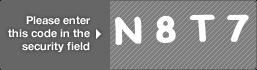 captcha code for visual authentication  letter N number 8 letter T number 7