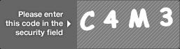 captcha code for visual authentication  letter C number 4 letter M number 3
