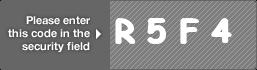 captcha code for visual authentication  letter R number 5 letter F number 4
