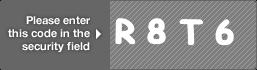 captcha code for visual authentication  letter R number 8 letter T number 6