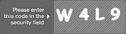 captcha code for visual authentication  letter W number 4 letter L number 9