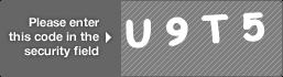 captcha code for visual authentication  letter U number 9 letter T number 5