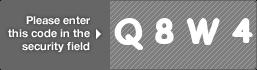 captcha code for visual authentication  letter Q number 8 letter W number 4