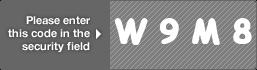captcha code for visual authentication  letter W number 9 letter M number 8