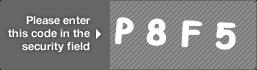 captcha code for visual authentication  letter P number 8 letter F number 5