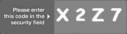 captcha code for visual authentication  letter X number 2 letter Z number 7
