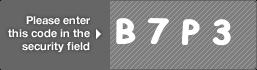 captcha code for visual authentication  letter B number 7 letter P number 3
