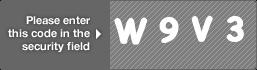 captcha code for visual authentication  letter W number 9 letter V number 3