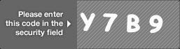 captcha code for visual authentication  letter Y number 7 letter B number 9