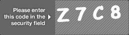 captcha code for visual authentication  letter Z number 7 letter C number 8
