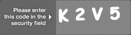 captcha code for visual authentication  letter K number 2 letter V number 5