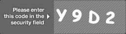 captcha code for visual authentication  letter Y number 9 letter D number 2