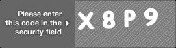 captcha code for visual authentication  letter X number 8 letter P number 9