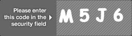 captcha code for visual authentication  letter M number 5 letter J number 6