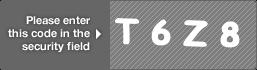 captcha code for visual authentication  letter T number 6 letter Z number 8