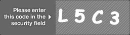 captcha code for visual authentication  letter L number 5 letter C number 3