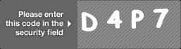 captcha code for visual authentication  letter D number 4 letter P number 7