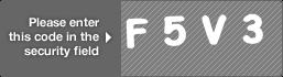 captcha code for visual authentication  letter F number 5 letter V number 3