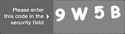 captcha code for visual authentication  number 9 letter W number 5 letter B